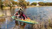 Stand Up Paddling in der Pause