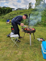 Der Grillmeister am Werk - Danke!
